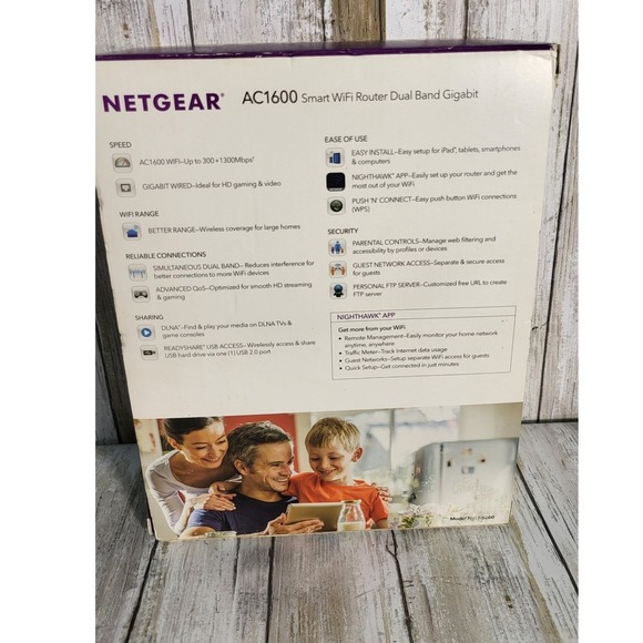 NETGEAR AC1600 Dual Band Gigabit Smart Wifi 5 Router Wireless - Picture 6 of 7